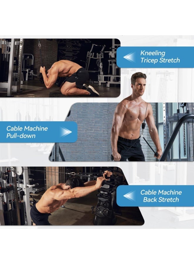 SportQ Triceps Ergonomi Cable Rope – Ergonomic Palm Design, TPE Grip Anti-Skid & Sweatproof, Heavy Duty Braided Nylon Rope Up to 430 kg, 304 Stainless Steel, Arm Exercises & Triceps – SportQ - Image 5